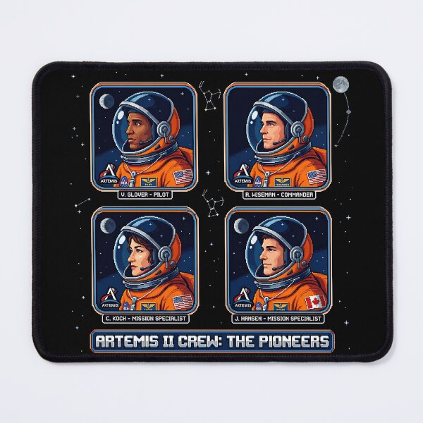 Item preview, Artemis II Crew Pixel Art - The Pioneers designed and sold by blastercreation.