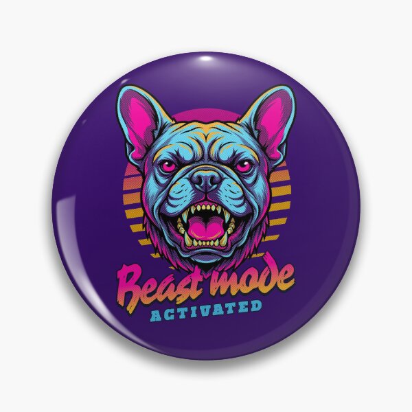 Item preview, French Bulldog Beast Mode Activated – Neon Cyberpunk Dog Design designed and sold by PixelsPaws.