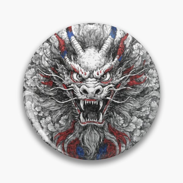 Item preview, Intricate Dragon Mandala – Detailed Black and Grey Floral Dragon Mandala Design designed and sold by Anime9122.