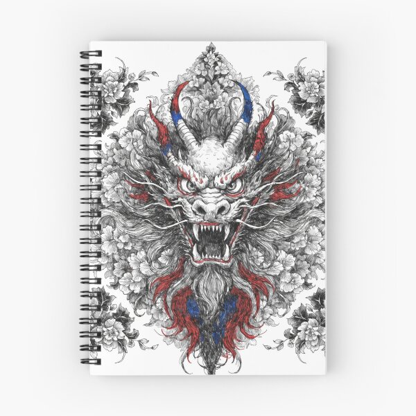 Item preview, Intricate Dragon Mandala – Detailed Black and Grey Floral Dragon Mandala Design designed and sold by Anime9122.