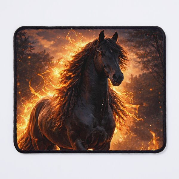 Item preview, Fire horse in the storm of flames designed and sold by Spirit75.