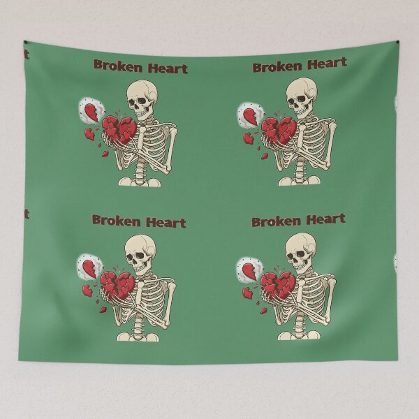 Item preview, Heart Broken Skeleton Holding Red Broken Heart T-Shirt | Sad Skeleton Graphic Tee | Dark Aesthetic Love Loss Design designed and sold by Raw Tigers.