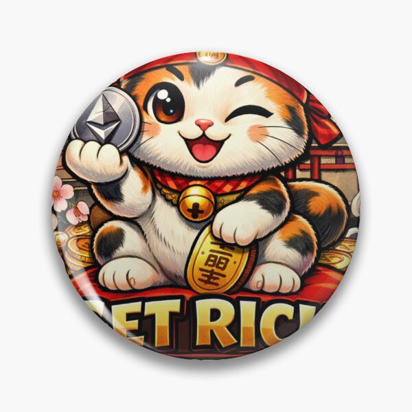 Item preview, Lucky Japanese Crypto Cat Holding Ethereum Coin | Cute Anime NFT Style Design designed and sold by Israelfjds.