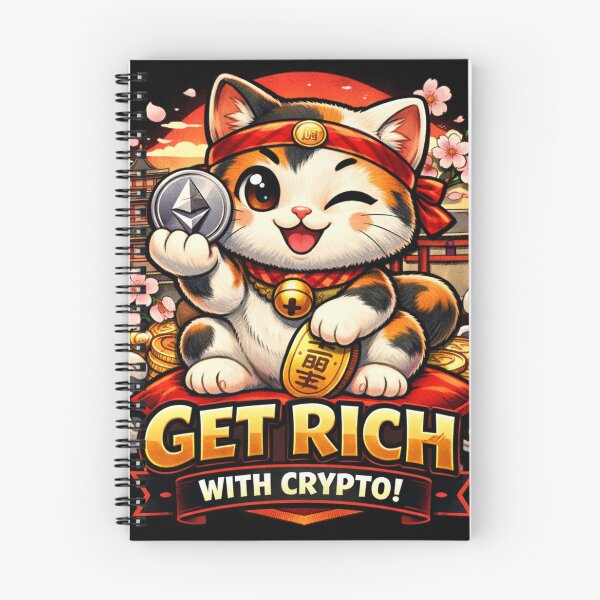 Item preview, Lucky Japanese Crypto Cat Holding Ethereum Coin | Cute Anime NFT Style Design designed and sold by Israelfjds.