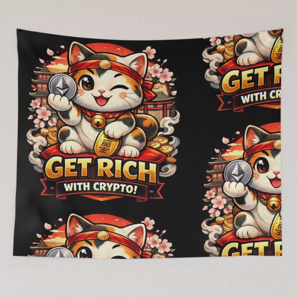 Item preview, Lucky Japanese Crypto Cat Holding Ethereum Coin | Cute Anime NFT Style Design designed and sold by Israelfjds.