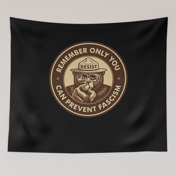 Item preview, Only you can prevent fight fascism - smokey the bear resist alt us service protect our national parks designed and sold by SkeletonsDanger.