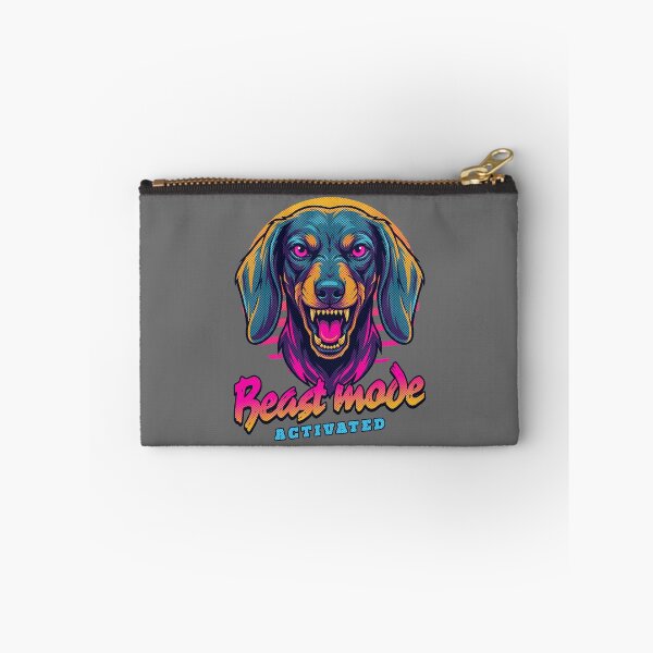 Artikelvorschau, Dackel im Bestienmodus – Neon-Cyberpunk-Hundedesign entworfen und verkauft von PixelsPaws.