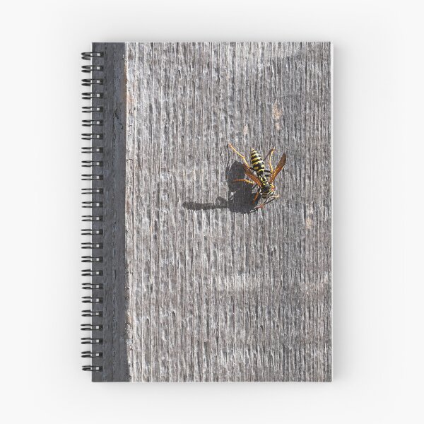 Item preview, Yellow Jacket and its shadow sidelit on a wooden post designed and sold by lisavonbiela.
