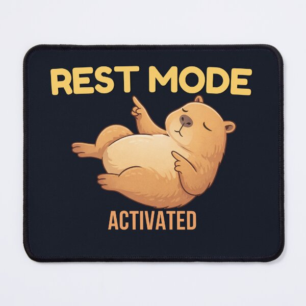 Item preview, Rest Mode Activated Funny Capybara Lazy Introvert Meme T-Shirt designed and sold by HOUSE OF TIST.