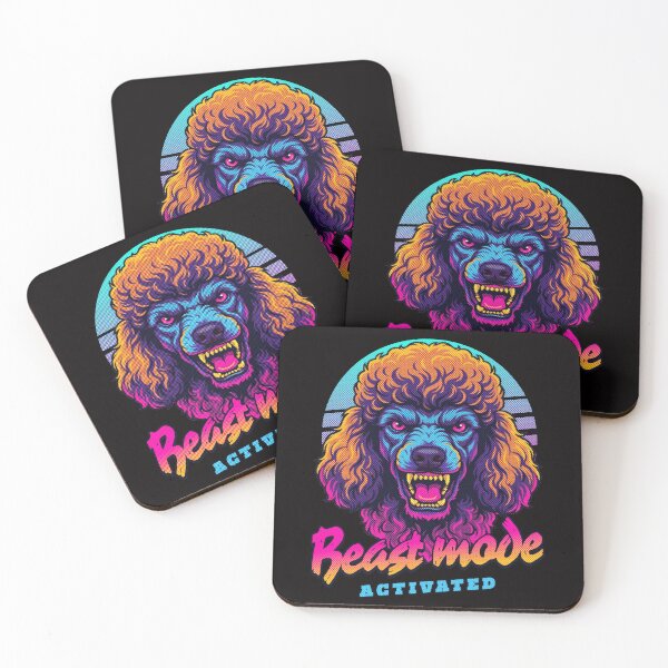 Artikelvorschau, Pudel-Bestienmodus aktiviert – Neonfarbenes wütendes Hunde-Design entworfen und verkauft von PixelsPaws.