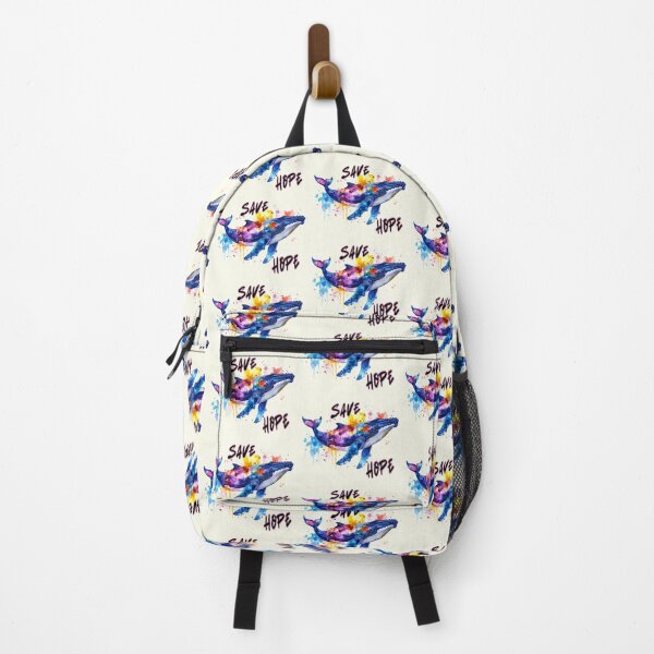Item preview, Save Hope, humpback whale in the Baltic Sea near Poel, in colorful watercolor designed and sold by LiskoDesign.