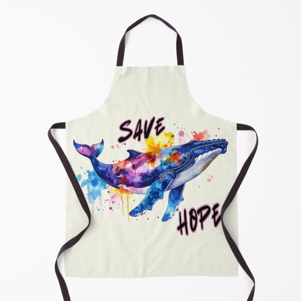 Item preview, Save Hope, humpback whale in the Baltic Sea near Poel, in colorful watercolor designed and sold by LiskoDesign.