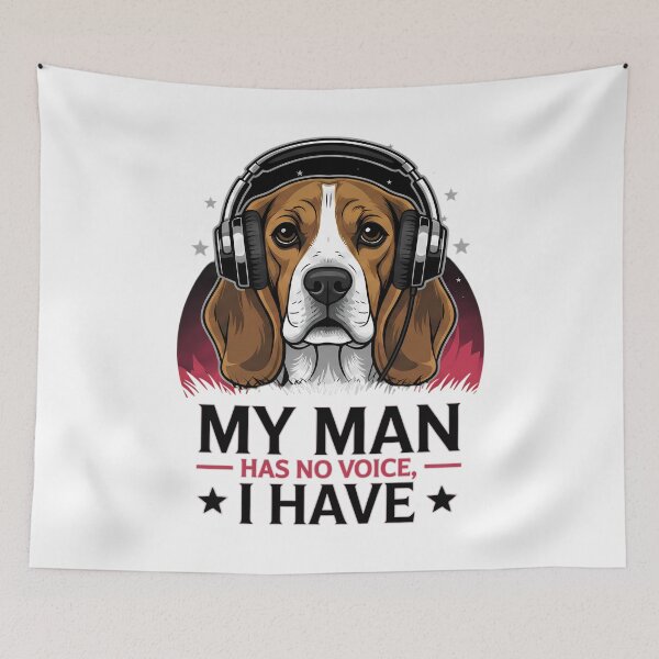 Item preview, My Man Has No Voice, I Have – Beagle Music Design designed and sold by Art-Arcade6.