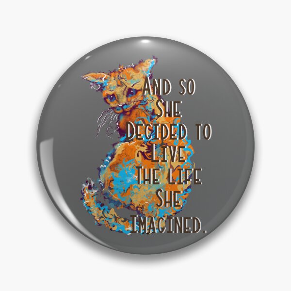 Item preview, Cat, art work, And so she decided to live the life she imagined. designed and sold by DebbieJoyArt.