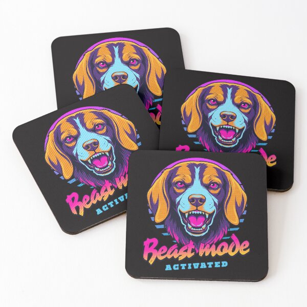 Item preview, Beagle Beast Mode Activated – Neon Angry Dog Design designed and sold by PixelsPaws.