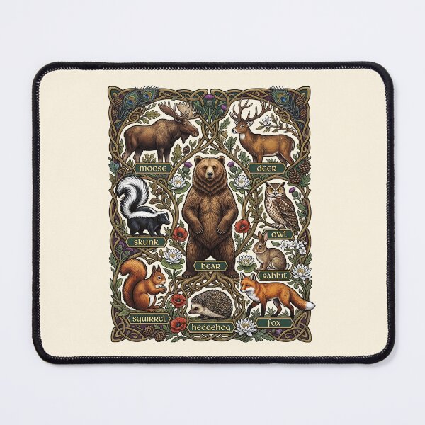 Item preview, Woodland Forest Animals Decorative Nature designed and sold by TeeARTHY.