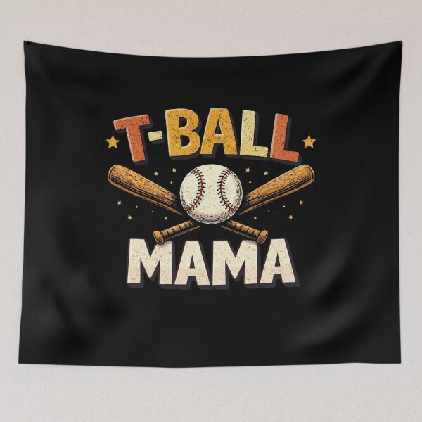 Item preview, T-Ball Mama Vintage Baseball Design Retro Sports Mom Graphic Funny Sport designed and sold by bilal sibgui.