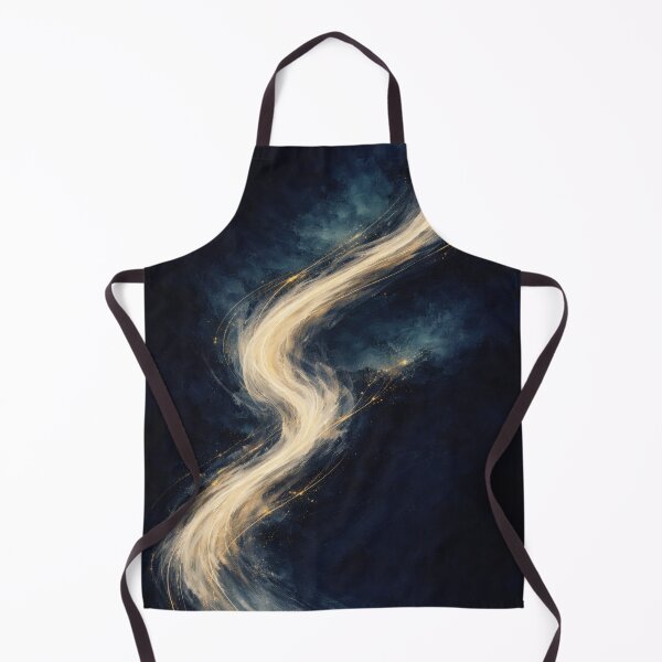 Item preview, Midnight Flow – Blue Gold Abstract designed and sold by Ombrya.