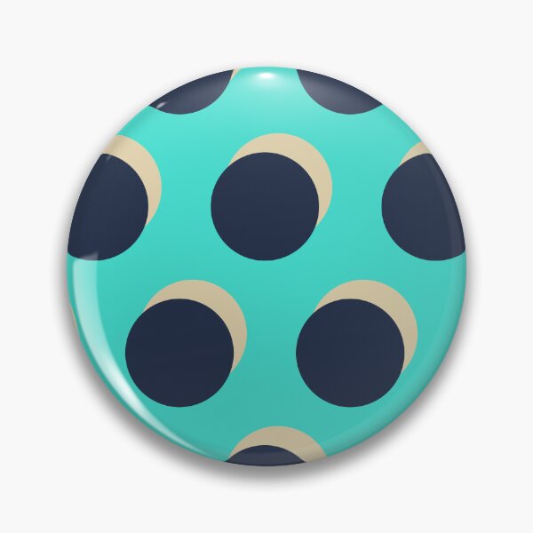 Item preview, Navy & Beige Polka Dots on Turquoise designed and sold by PSCSCo.