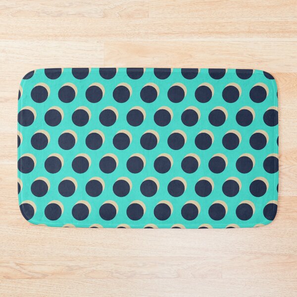 Item preview, Navy & Beige Polka Dots on Turquoise designed and sold by PSCSCo.
