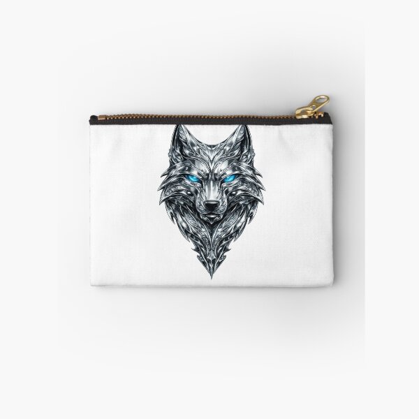 Item preview, Chrome Wolf emblem with glowing eyes designed and sold by Wolf Creator.
