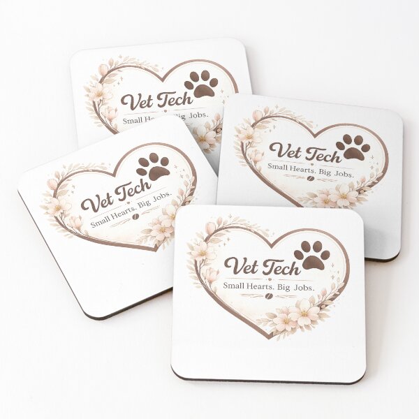 Item preview, Boho Floral Vet Tech Heart - Small Hearts Big Jobs Aesthetic Art designed and sold by batoot1.