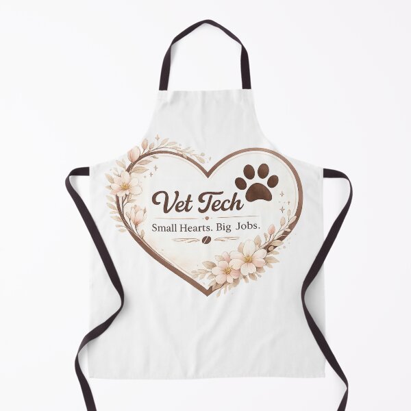 Item preview, Boho Floral Vet Tech Heart - Small Hearts Big Jobs Aesthetic Art designed and sold by batoot1.