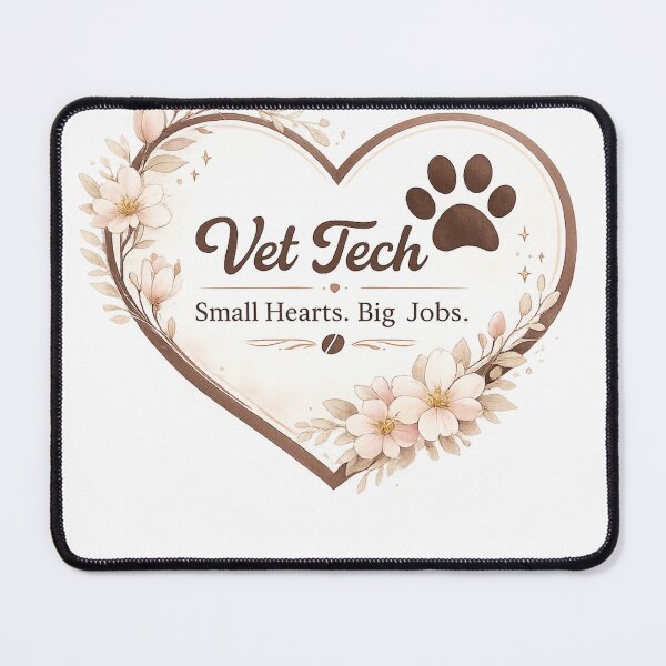 Item preview, Boho Floral Vet Tech Heart - Small Hearts Big Jobs Aesthetic Art designed and sold by batoot1.