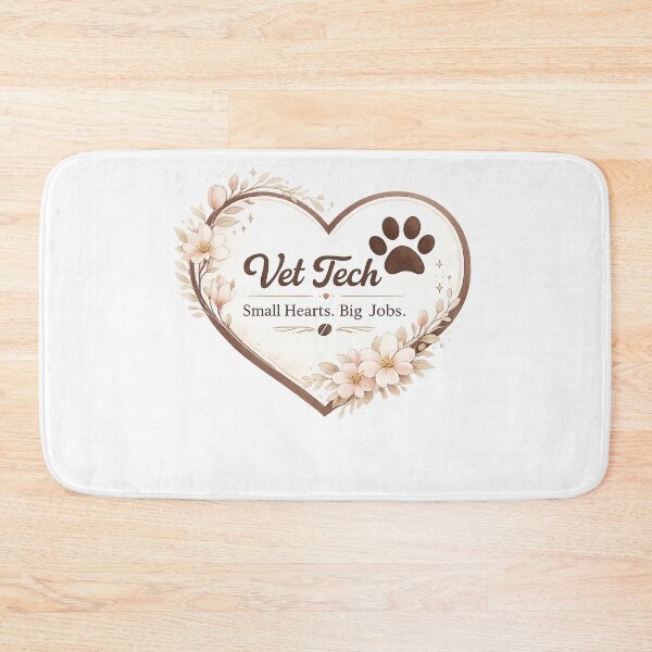Item preview, Boho Floral Vet Tech Heart - Small Hearts Big Jobs Aesthetic Art designed and sold by batoot1.