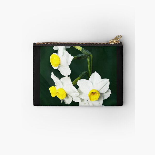 Item preview, Closeup of cluster of miniature yellow and white daffodils designed and sold by lisavonbiela.
