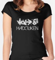 Hadouken Command White Women's Fitted Scoop T-Shirt