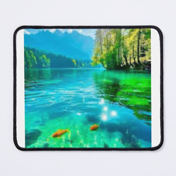Item preview, Golden Harmony: Sunny Turquoise Lake Paradise designed and sold by GUINewAlex.