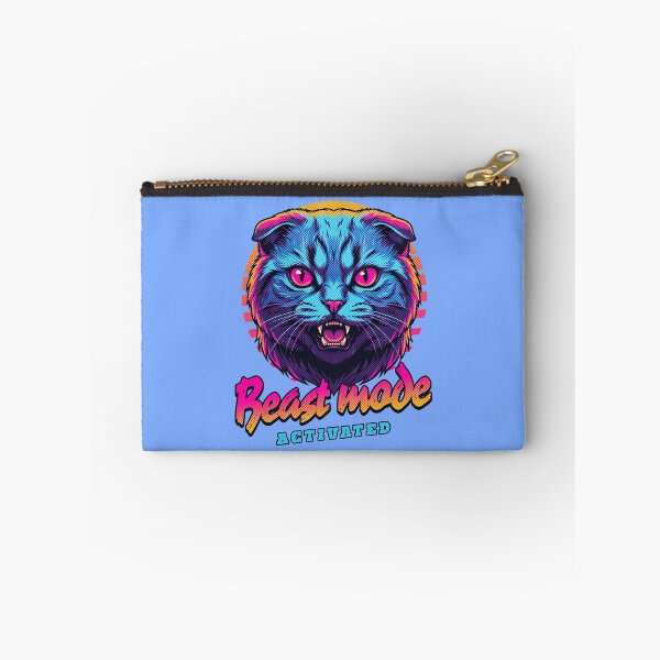 Item preview, Scottish Fold Cat Beast Mode Activated – Neon Cyberpunk Cat Design designed and sold by PixelsPaws.