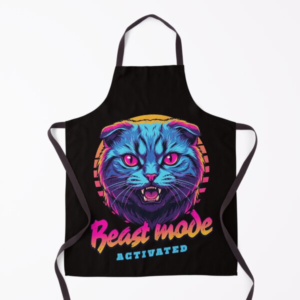 Item preview, Scottish Fold Cat Beast Mode Activated – Neon Cyberpunk Cat Design designed and sold by PixelsPaws.