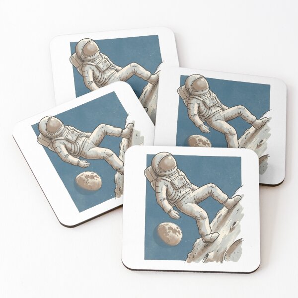 Item preview, Vintage Astronaut Drift Minimal Retro Space Art designed and sold by MythicCotton.