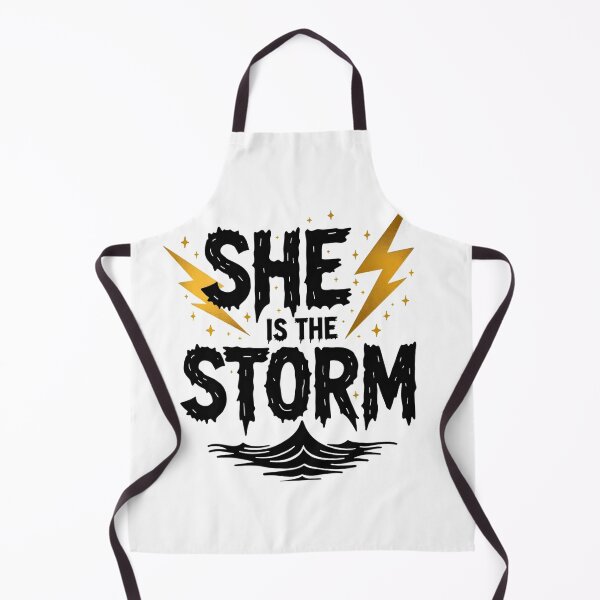 Item preview, She Is the Storm – Bold Empowerment Quote with Lightning designed and sold by inkstablestudio.