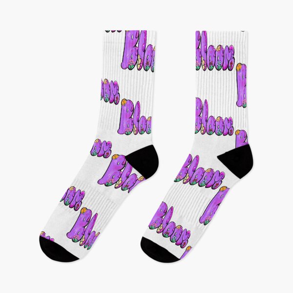 Item preview, Bloom - floral flower garden spring botanical plant motif nature gardener inspired colorful purple typography  designed and sold by Artonmytee.