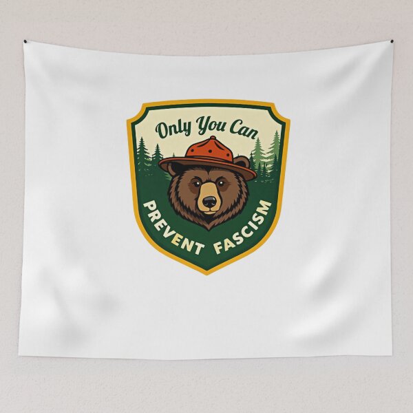 Item preview, Only you can prevent fight fascism - smokey the bear resist alt us service protect our national parks designed and sold by SkeletonsDanger.