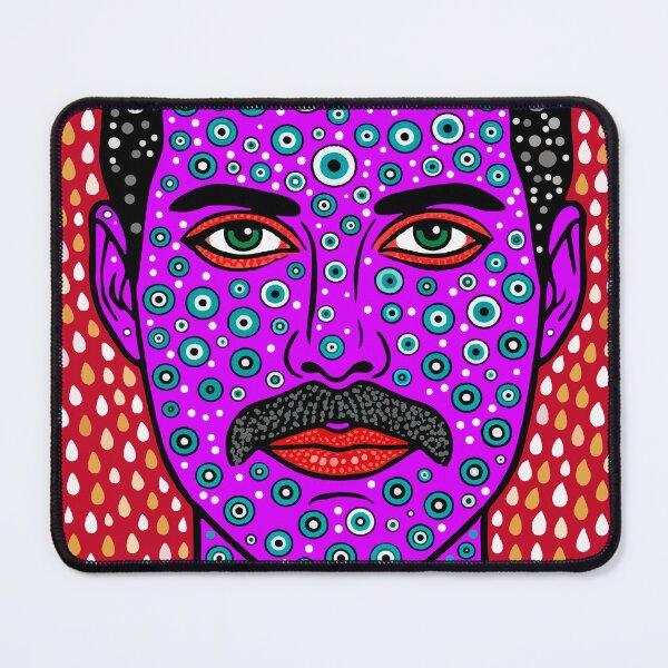 Item preview, The Champion — Rock Legend Dotwork Pop Art | Pointillist Glam Rock Portrait designed and sold by  Ojo de Lilith.