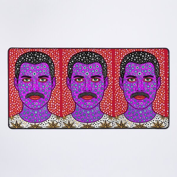 Item preview, The Champion — Rock Legend Dotwork Pop Art | Pointillist Glam Rock Portrait designed and sold by  Ojo de Lilith.