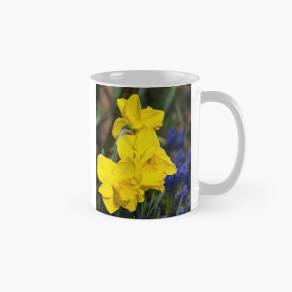 Item preview, Yellow daffodils with grape hyacinth background designed and sold by lisavonbiela.