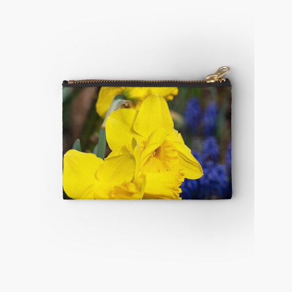 Item preview, Yellow daffodils with grape hyacinth background designed and sold by lisavonbiela.