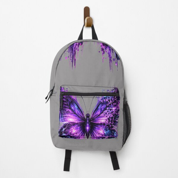 Artikelvorschau, Cyber Butterfly Glitch – Neon Purple Transformation Design entworfen und verkauft von UnglaublichGut.
