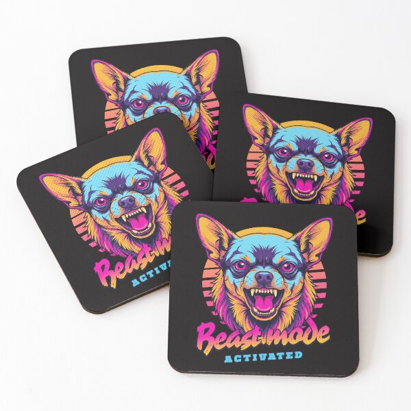 Item preview, Chihuahua Beast Mode Activated – Neon Cyberpunk Dog Design designed and sold by PixelsPaws.