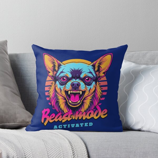 Item preview, Chihuahua Beast Mode Activated – Neon Cyberpunk Dog Design designed and sold by PixelsPaws.