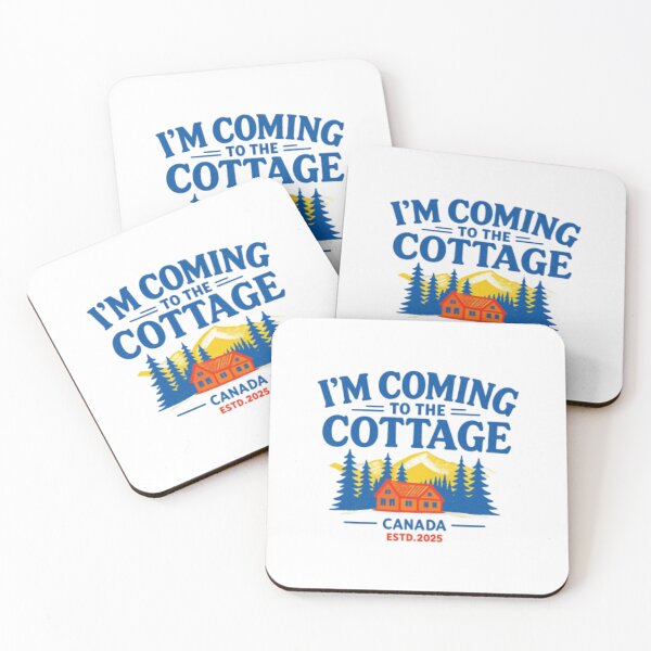 Item preview, I'm Coming to the Cottage — Vintage Canada Nature Graphic | Retro Mountain Cabin designed and sold by HBDStudio.