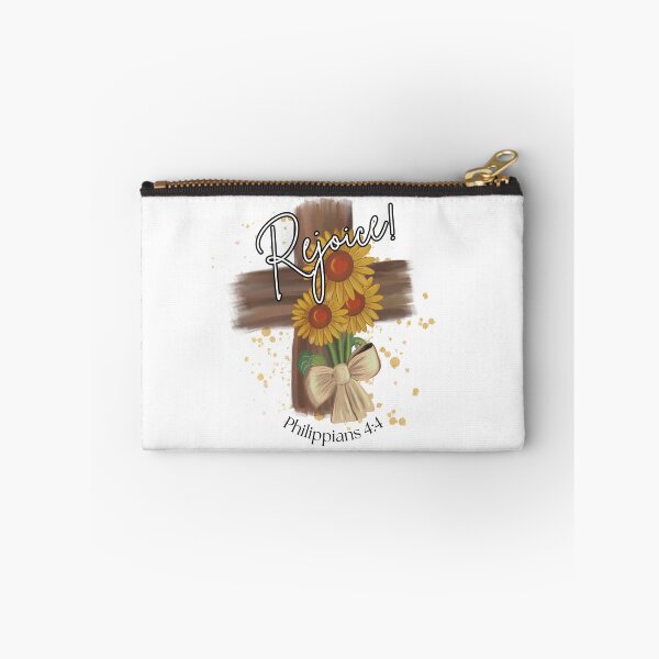 Item preview, Rejoice! Philippians 4:4 Sunflower Cross Christian Art designed and sold by FruitfullyC.