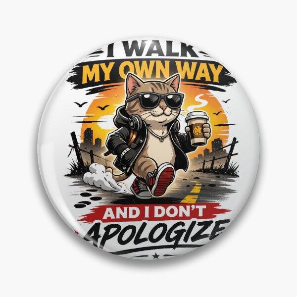 Item preview, Cat I Walk My Own Way – Funny Independent Cat Streetwear designed and sold by ColorFlick.