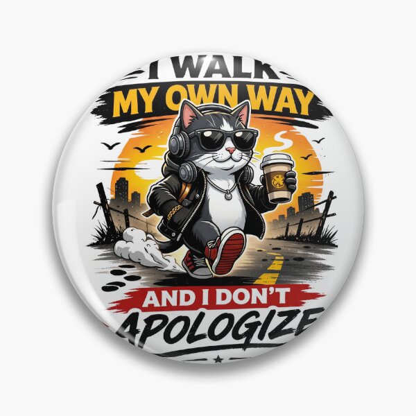 Item preview, Cat I Walk My Own Way – Funny Independent Cat Streetwear designed and sold by ColorFlick.