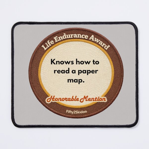 Item preview, Endurance Award Map Reading designed and sold by Fifty2Skidoo.